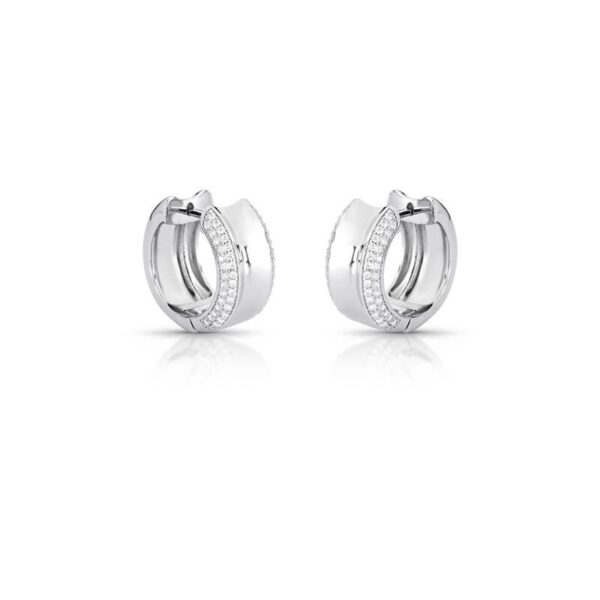 Argola Curva Cravejada Com Zircônia