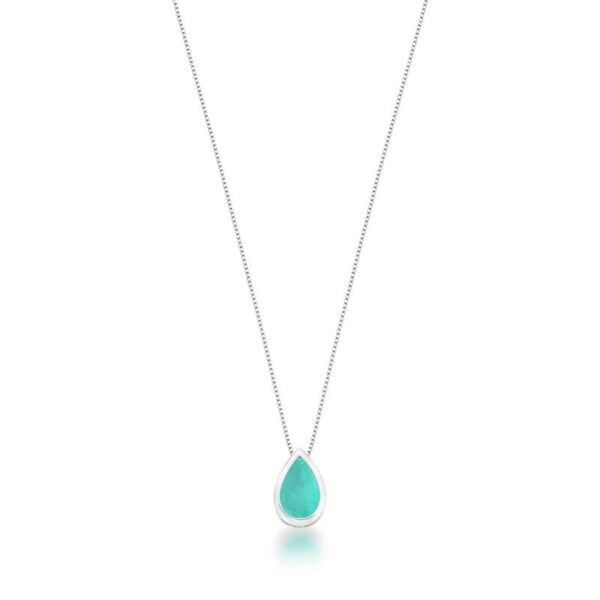 Colar Com Pingente Cristal De Gota