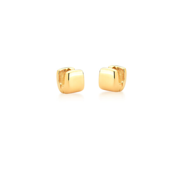 Argola Quadrada Banhada A Ouro 18k