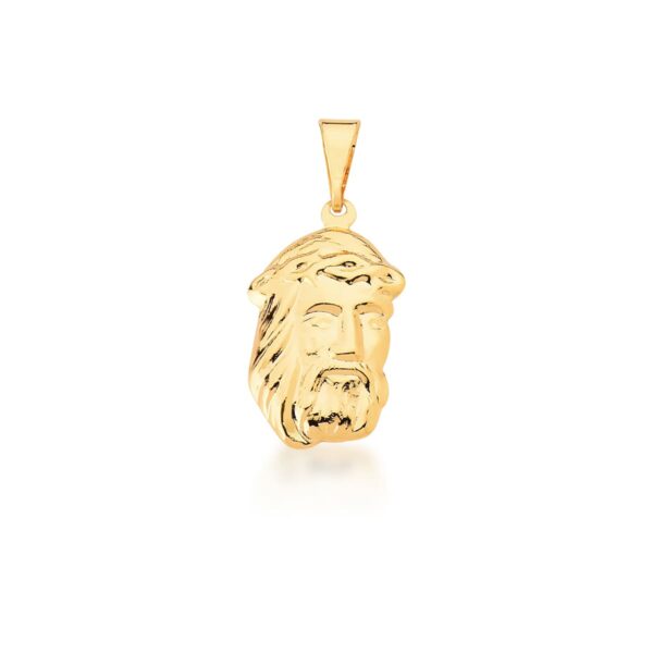 Pingente Face De Jesus Cristo Banho Ouro 18k