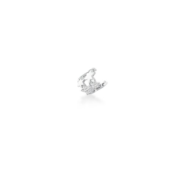 Piercing Com Estrelas Cravejadas Banhado a Ródio Branco