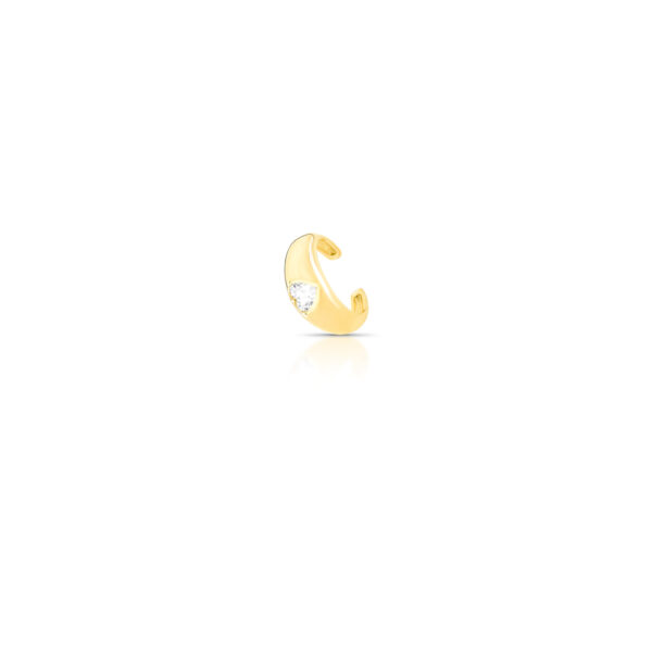 Piercing Com Cristal De Coração Banho Ouro 18k