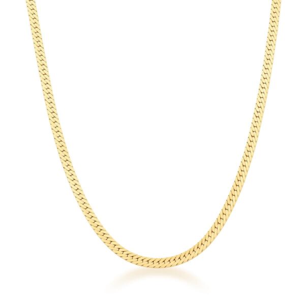 Choker Em Malha Groumet Banho Ouro 18k