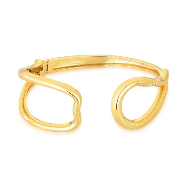 Bracelete 2 Voltas Curvo Banho Ouro 18k