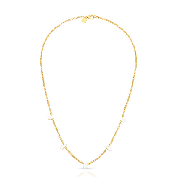 Colar Com Cristais Intercalados Dispersos