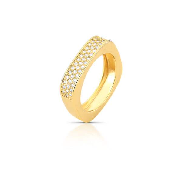 Anel 3 Linhas Crav Zircônia