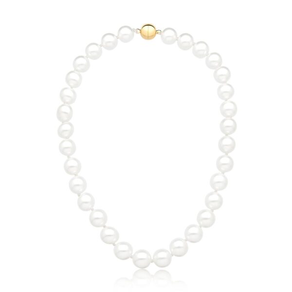 Colar Com Pérolas Shell E Fecho Ímã