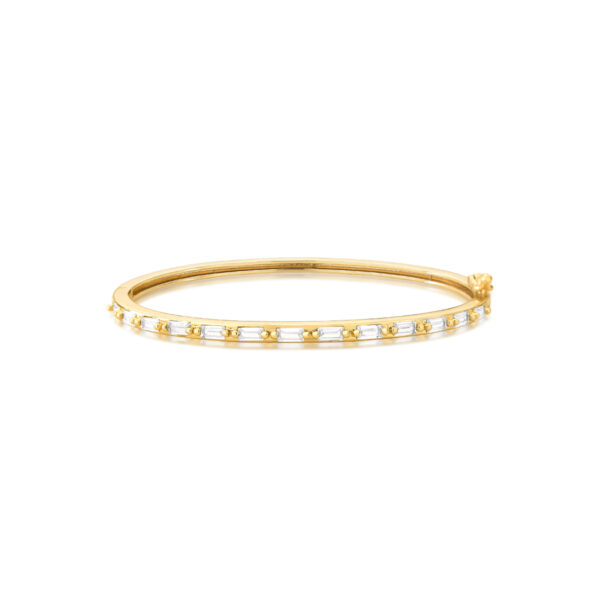 Bracelete Cristal Retangular 2 Garras Intercalado