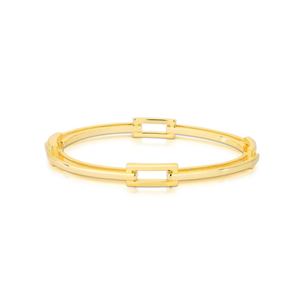 Bracelete Liso Retangular Vazado Vazado