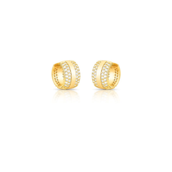 Argola Redonda Com Zircônias